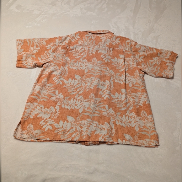 - Bobby Chan 100% Silk Hawaiian Floral Print Button Down Shirt Size Large - Picture 5 of 5